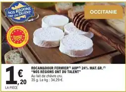 E.Leclerc ROCAMADOUR FERMIER AOP 24% MAT.GR offre