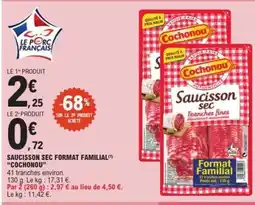 E.Leclerc Saucisson Sec Format Familial 'Cochonou' offre
