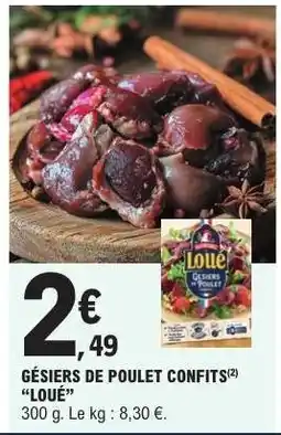 E.Leclerc GÉSIERS DE POULET CONFITS “LOUÉ” offre