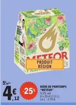 E.Leclerc BIÈRE DE PRINTEMPS METEOR offre