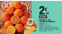 E.Leclerc ORANGES À JUS PANIER DU PRIMEUR offre