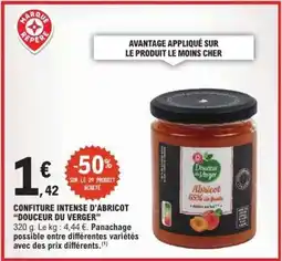 E.Leclerc CONFITURE INTENSE D'ABRICOT DOUCEUR DU VERGER offre