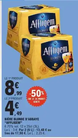 E.Leclerc BIÈRE BLONDE D'ABBAYE “AFFLIGEM” offre