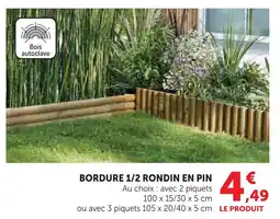 Super U Bordure 1/2 rondin en pin offre