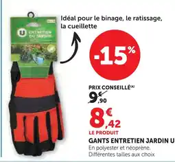 Super U U gants entretien jardin offre