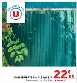 Hyper U U canisse verte simple face offre