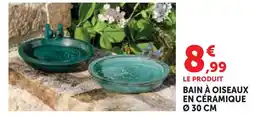Super U Bain à oiseaux en céramique ø 30 cm offre