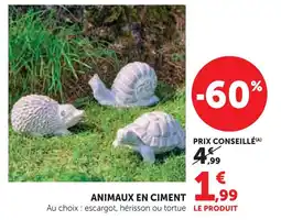 Super U Animaux en ciment offre
