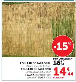 Hyper U U rouleau de paillon offre