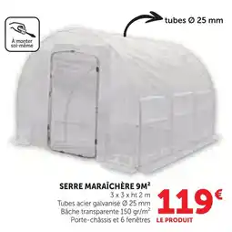 Super U Serre maraîchère 9m² offre