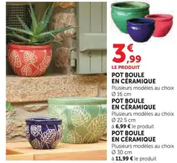 Hyper U Pot boule en céramique offre