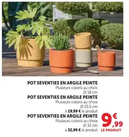 Super U Pot seventies en argile peinte offre