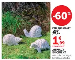 Hyper U Animaux en ciment offre