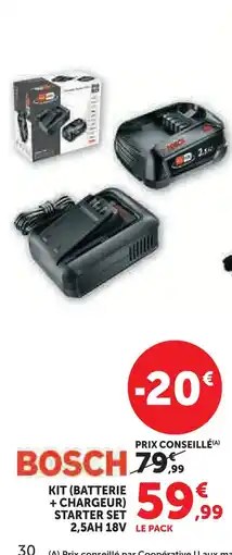 Hyper U Bosch kit (batterie + chargeur) starter set offre