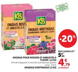 Hyper U Kb engrais rosiers et arbustes à fleurs 1.5 kg offre