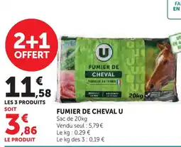 Hyper U U fumier de cheval offre