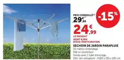 Hyper U Séchoir de jardin parapluie offre