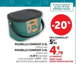 Hyper U U poubelle compost 3 l offre