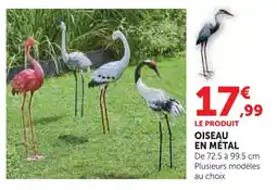 Hyper U Oiseau en métal offre