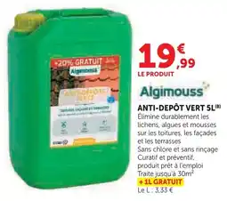 Hyper U Algimouss anti-dépôt vert offre