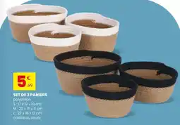 Stokomani Set de 3 paniers offre