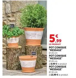 Super U Pot conique 'message' offre