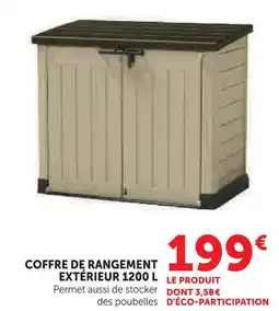 Hyper U Coffre de rangement extérieur 1200 l offre