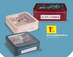Stokomani Boîte carrée en métal offre