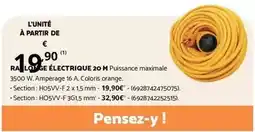 Bricomarché Orange - électrique 20 m puissance maximale offre