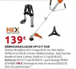 Bricomarché Bs - tondeuse a batterie série 4 brushless offre