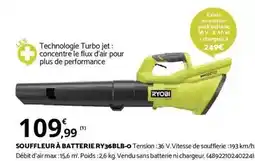 Bricomarché Ryobi - souffleur à batterie ry36blb-o offre