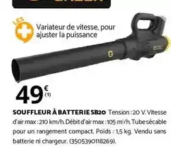 Bricomarché Souffleur a batterie sb20 offre