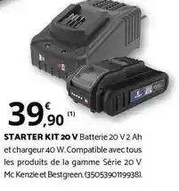 Bricomarché Tous - starter kit 20 v batterie 20 v2 ah offre