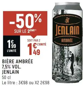 Petit Casino Jenlain bière ambrée 7,5% vol. offre