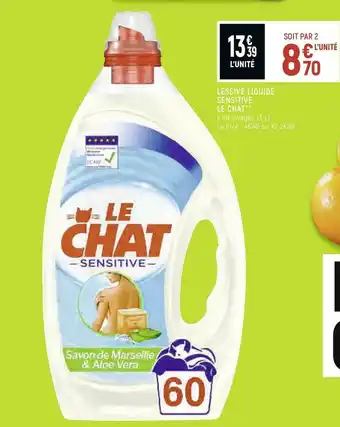 Spar Le chat lessive liquide sensitive** offre