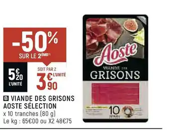 Spar Aoste viande des grisons offre