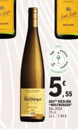 E.Leclerc WOLFBERGER Aoc riesling offre