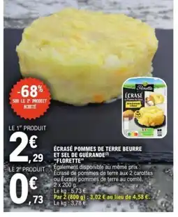 E.Leclerc FLORETTE Écrasé pommes de terre beurre et sel de guerande offre