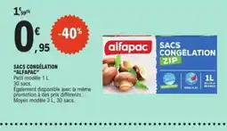 E.Leclerc ALFAPAC Sacs congélation offre