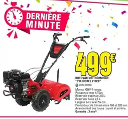 E.Leclerc Rotovateur thermique cylindrée 212cc offre