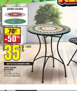 E.Leclerc Table bistro mosaique offre