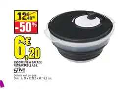 E.Leclerc 5 FIVE Essoreuse à salade rétractable offre