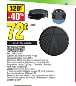 E.Leclerc KITCHEN STUDIO Aspirateur robot eau & poussières offre