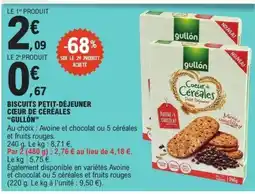 E.Leclerc GULLON Biscuits petit-déjeuner coeur de céréales offre
