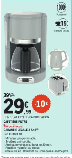 E.Leclerc MOULINEX Cafetière filtre offre