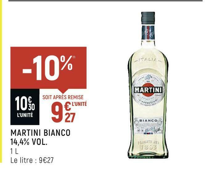 Promo Martini martini bianco 14,4 vol. chez Spar