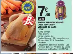 E.Leclerc LOUÉ Pintade fermière de loué label rouge igp volailles du maine offre
