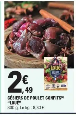 E.Leclerc LOUÉ Gésiers de poulet confits offre