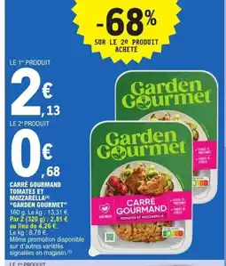 E.Leclerc GARDEN GOURMET Carré gourmand tomates et mozzarella offre