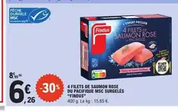 E.Leclerc FINDUS 4 filets de saumon rose du pacifique msc surgelés offre